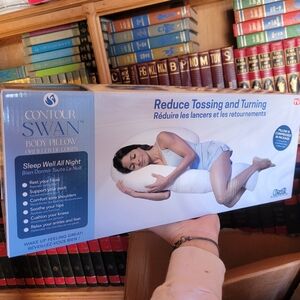 NEW Contour Swan Body Pillow White